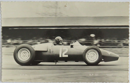 Old Postcard of Graham Hill Driving The B.R.M Silverstone -  Ref : 1022