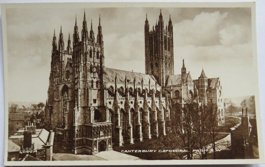 Old Postcard of Canterbury Cathedral From S.W  - Ref : 1036