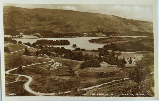 Old Postcard of Loch Ard, From Above Couligarten, Aberfoyle - Ref : 1001