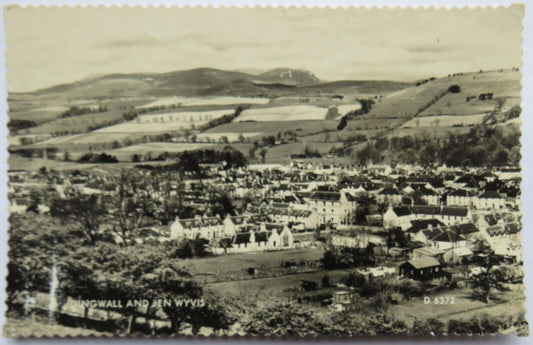 Old Postcard of Dingwall and Ben Wyvis, 1964