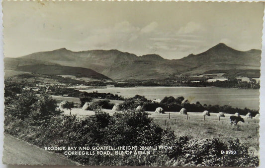 Old Postcard of Brodick Bay and Goatfell Isle of Arran - Ref : 1006