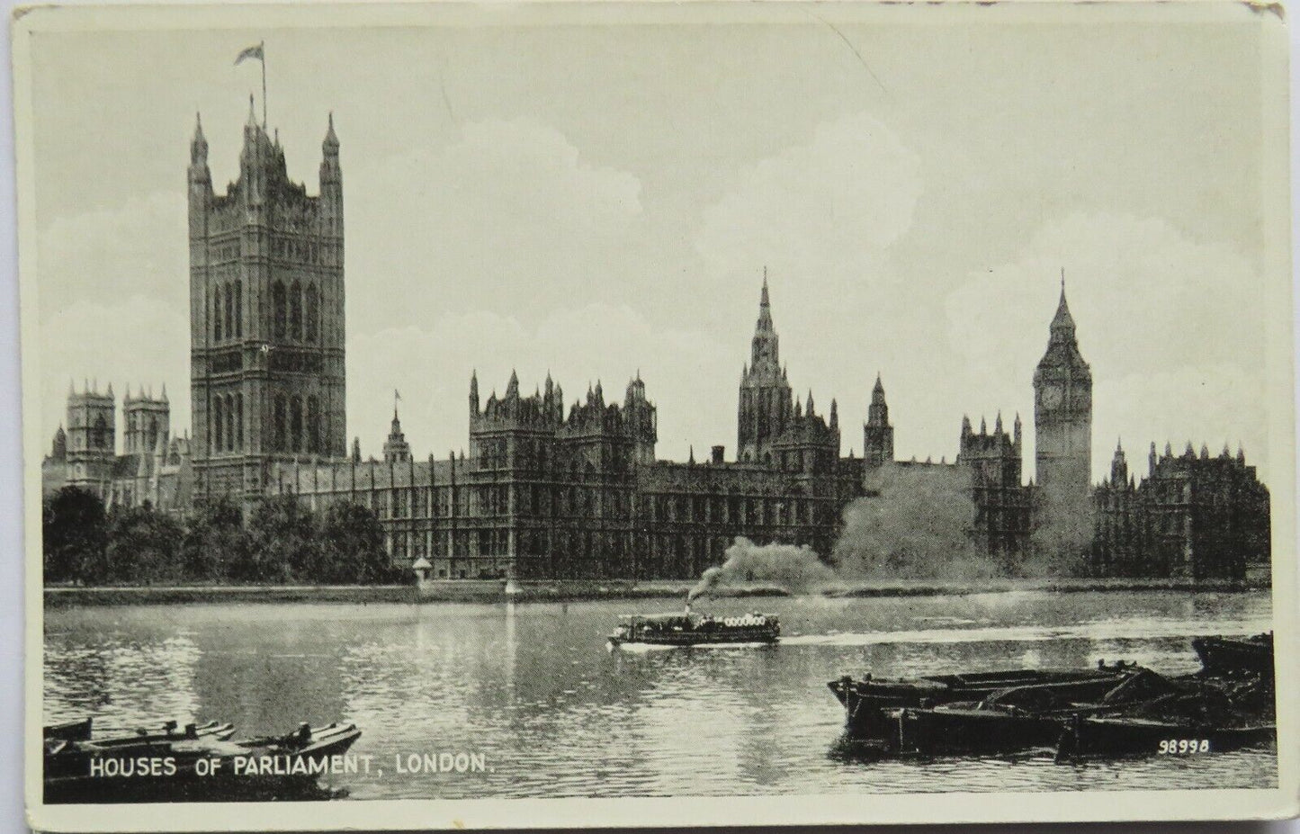 Old Postcard of The Houses of Parliament, London - Ref : 1033