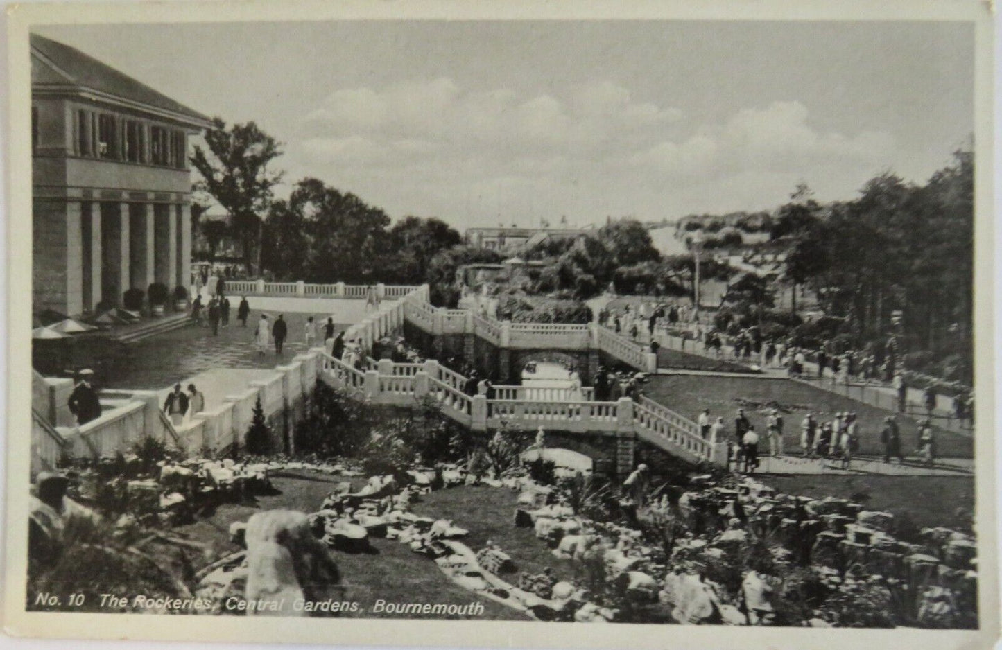 Old Postcard of The Rockeries Central Gardens, Bournemouth - Ref : 1016