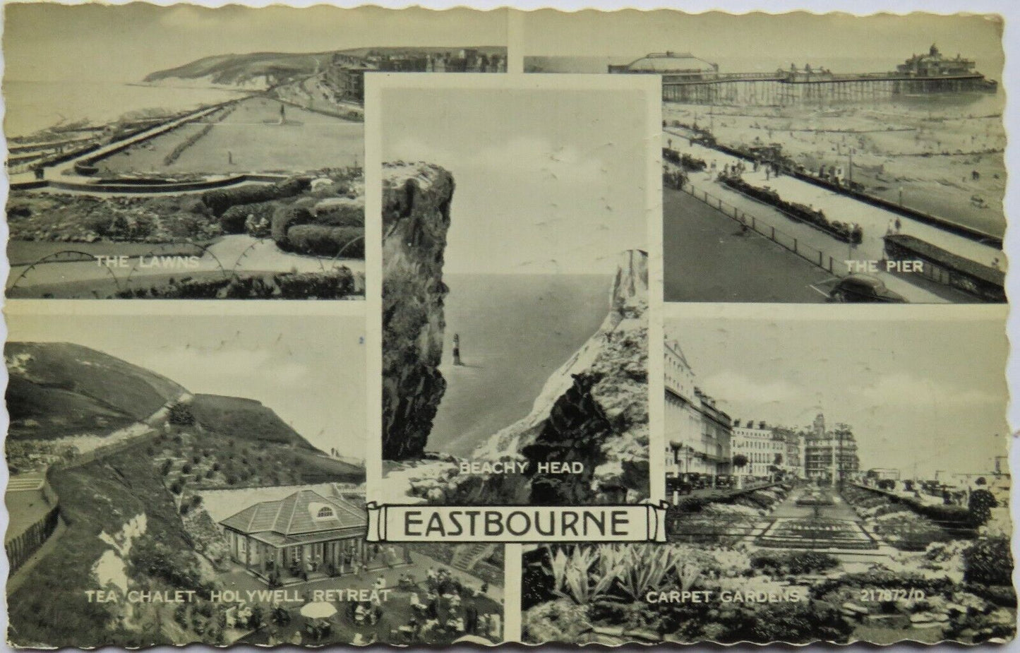 Old Multiview Postcard of Eastbourne