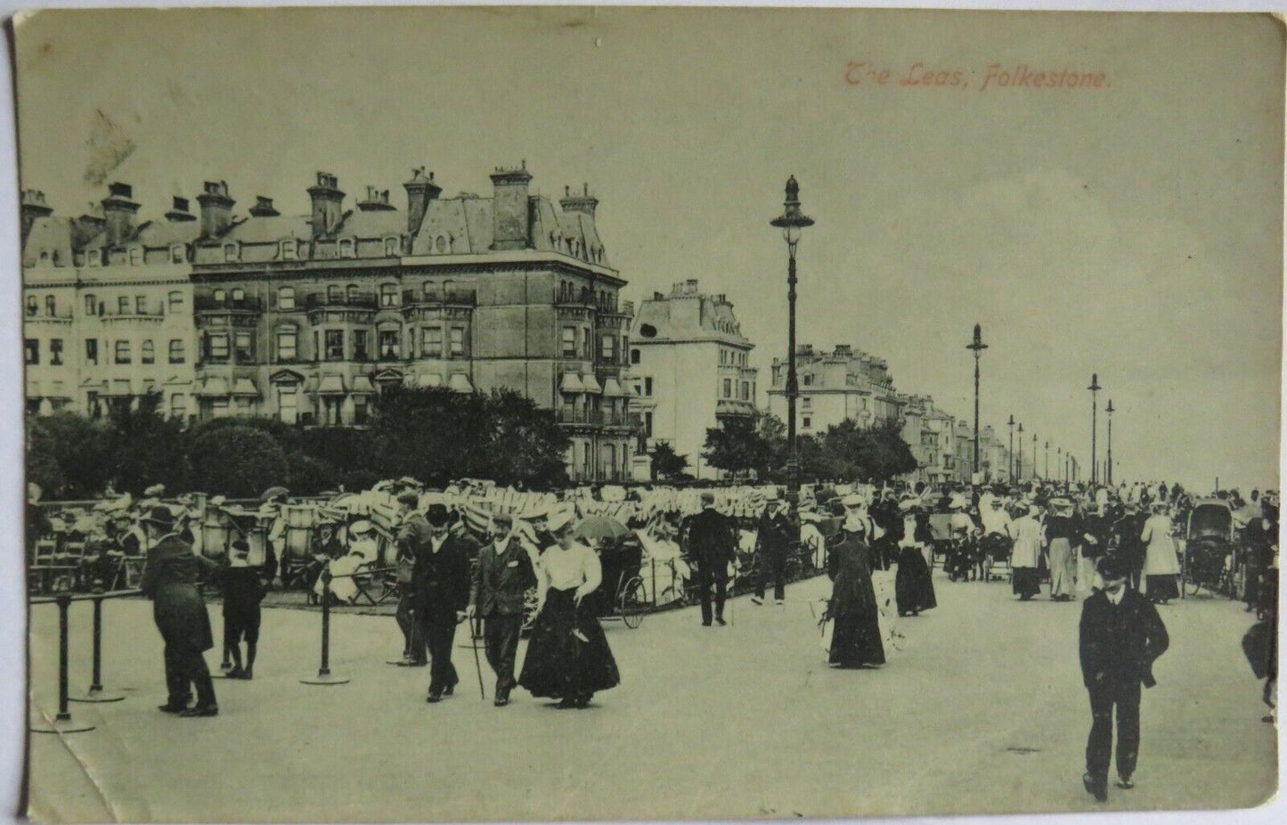 Old Postcard of The Leas, Folkestone 1911 - Ref : 1011