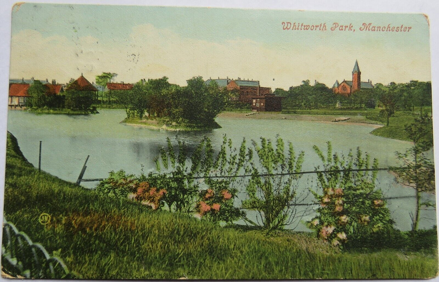 Old Postcard of Whitworth Park, Manchester, 1906