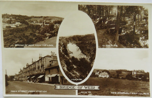 Old Postcard of Bridge of Weir - Ref : 1002