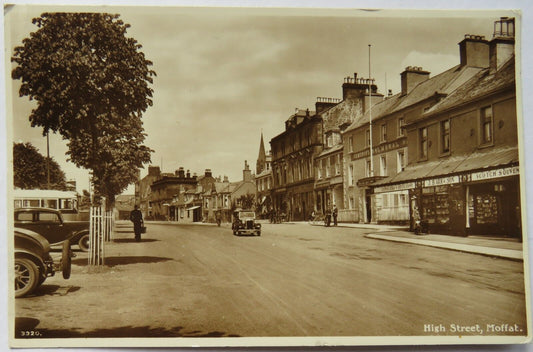 Old Postcard of High Street, Moffat, 1953