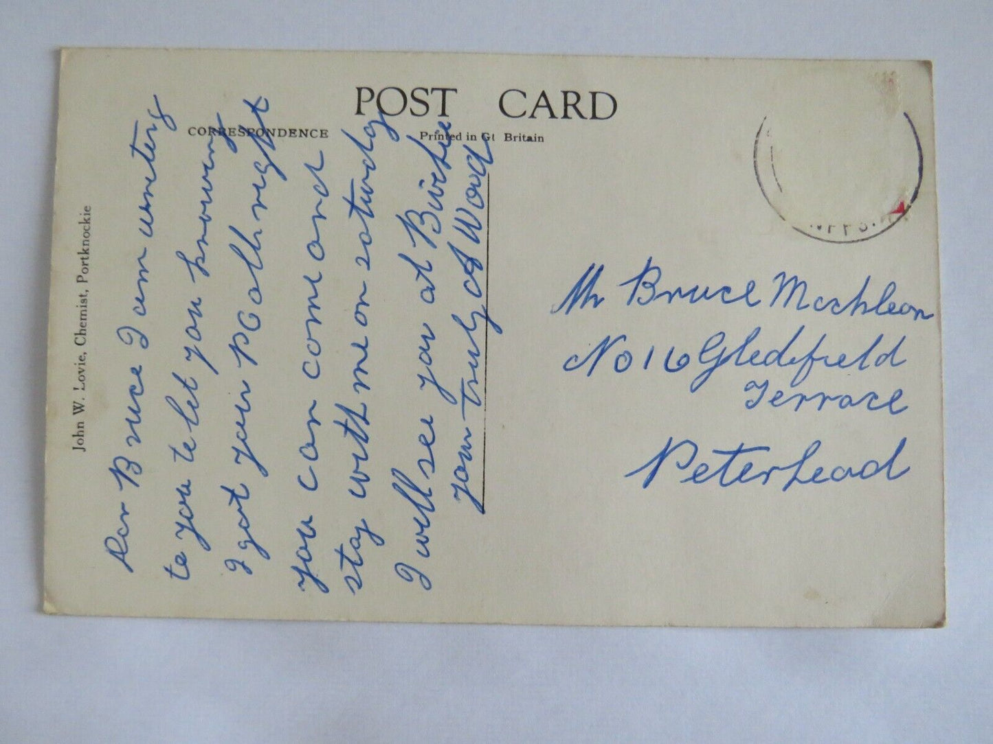 Old Postcard of "Bow Fiddlc" Rock, Portknockie - Ref : 1022