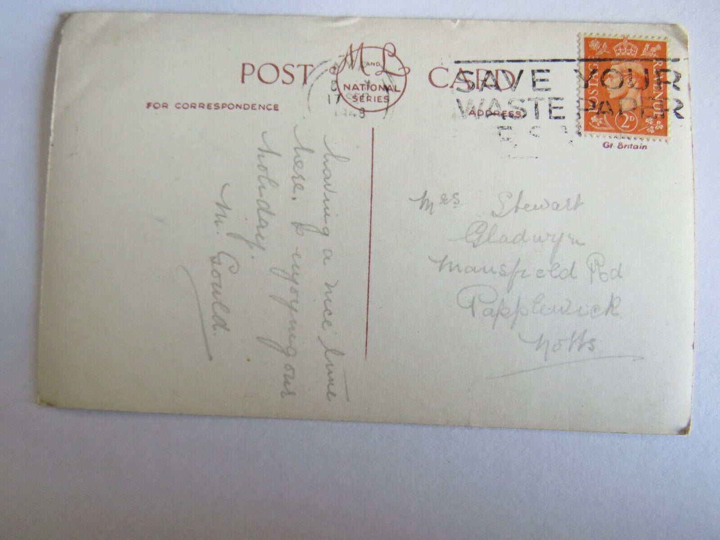 Old Postcard of Brig O'Doon and Tea Gardens, Ayr 1948 - Ref : 1029