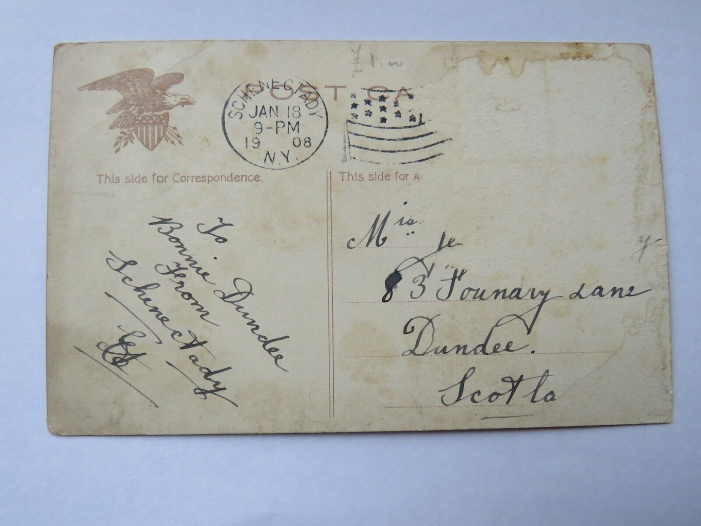 Old Postcard U.S.S. Pennsylvania 1908 - US Navy