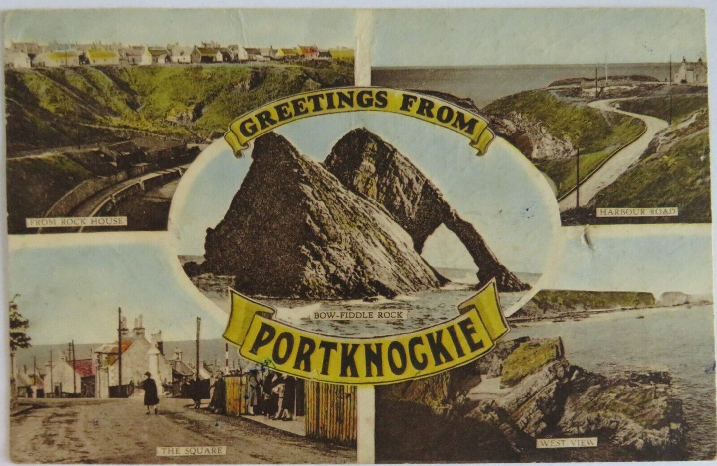 Old Postcard of Greetings From Portknockie - Ref : 1021