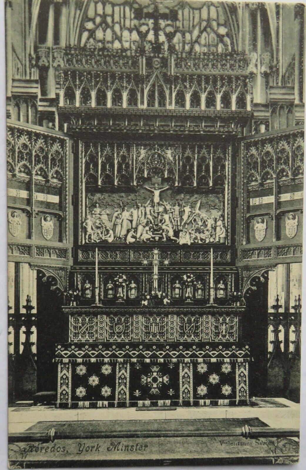 Old Postcard of The Keredos, York Minster
