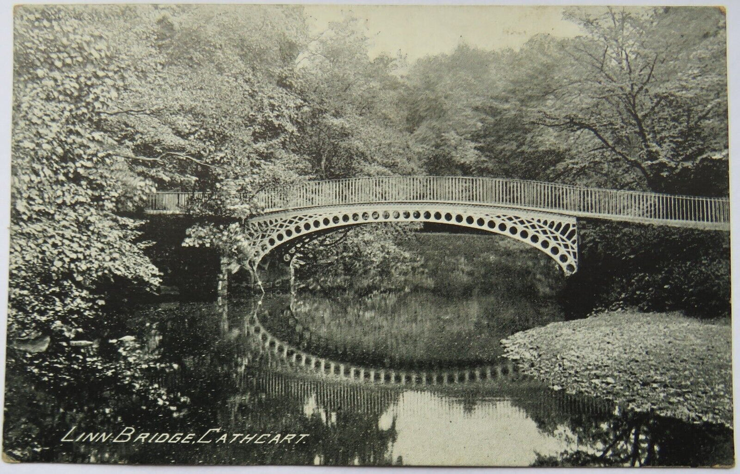 Old Postcard Of Linn Bridge, Cathcart , Glasgow