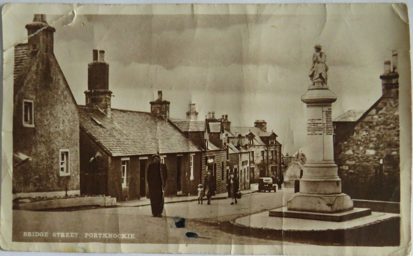 Old Postcard of Bridge Street, Portknockie  - Ref : 1020