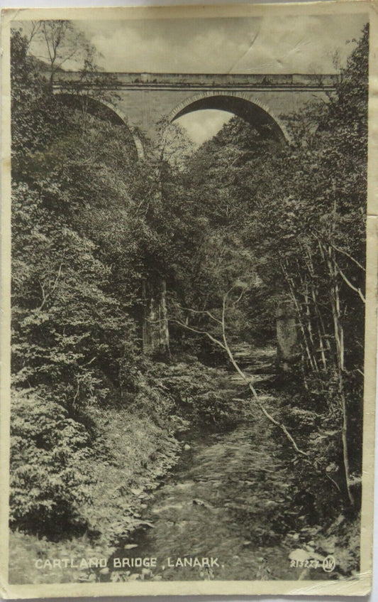 Old Postcard of Cartland Bridge, Lanark 1941 - Ref : 1009