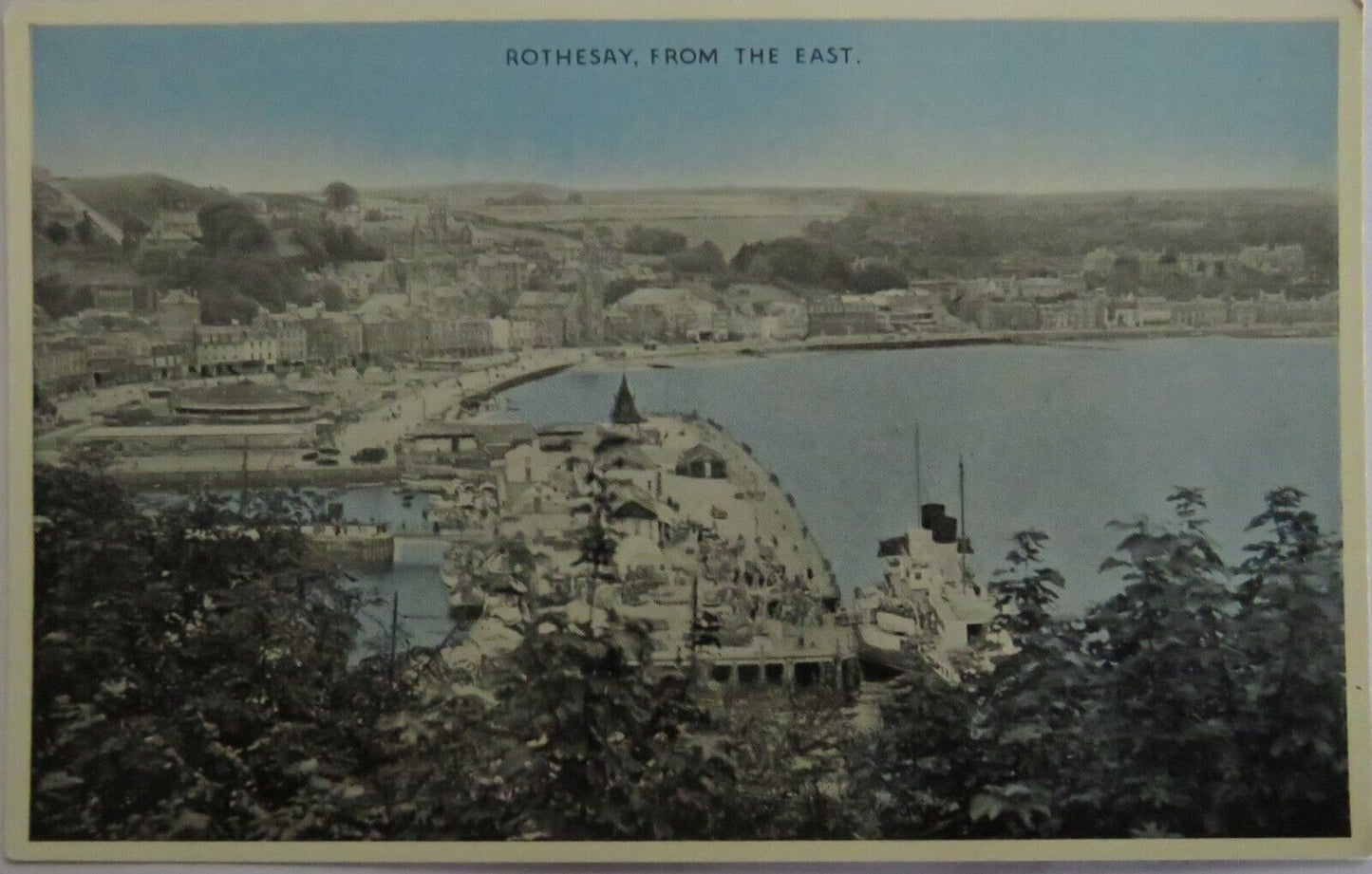 Old Antique Postcard Of Rothesay From The East - Ref : 1040
