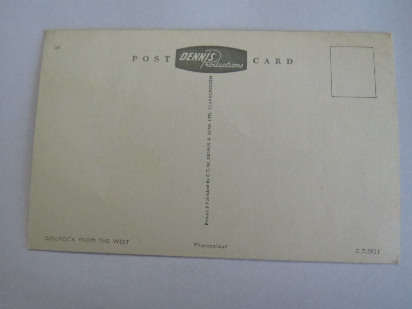 Vintage Postcard of Gourock From The West - Ref : 1017