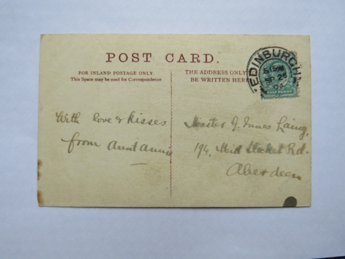 Old Postcard of Nelson Monument, Carlton Hill, Edinburgh, 1904