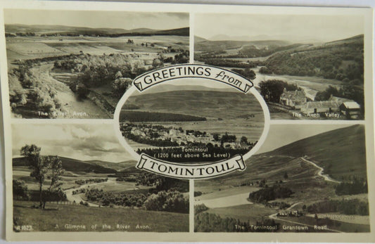 Old Postcard of Greetings From Tomintoul 1959   - Ref : 1003