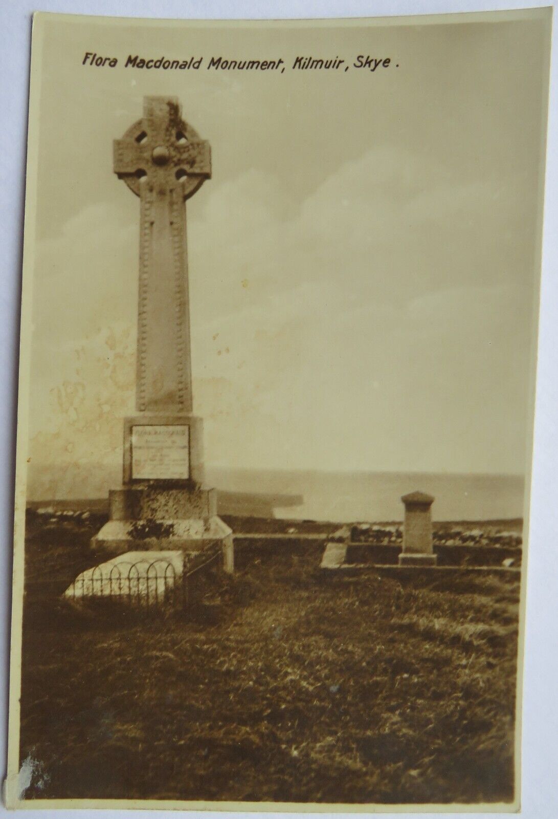 Old Postcard of Flora Macdonald Monument, Kilmuir, Skye