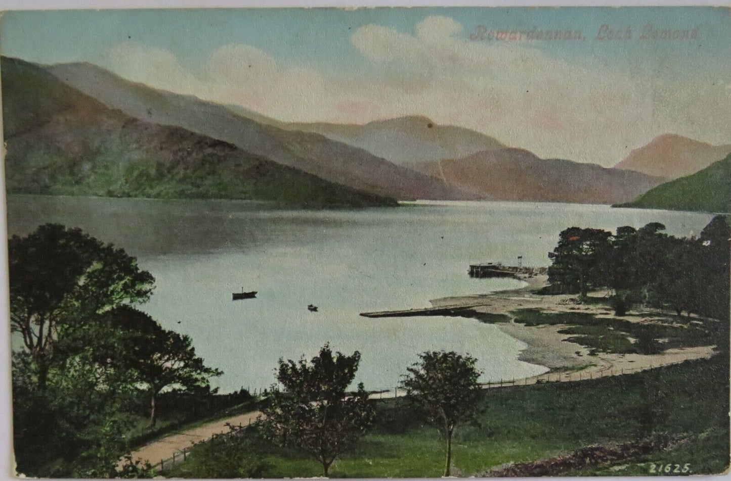 Old Antique Postcard of Rowardennon Loch Lomond 1903 - Ref : 1038
