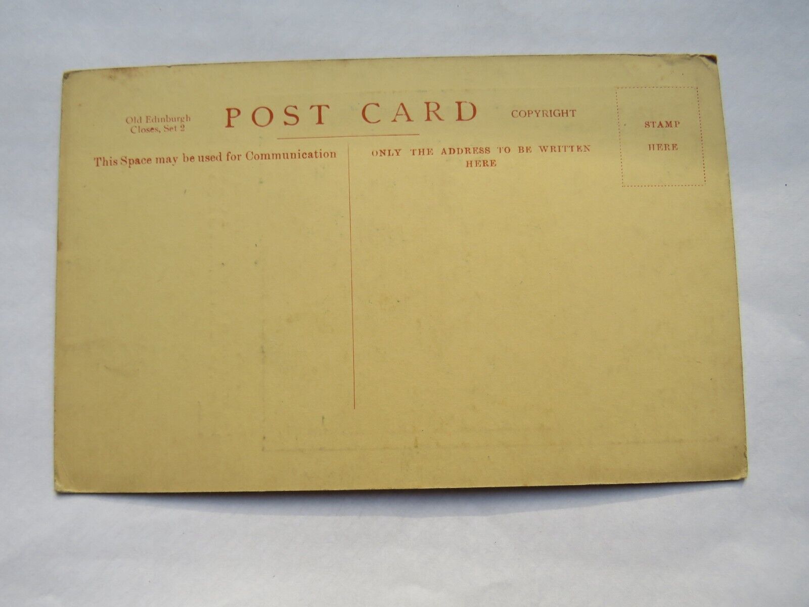 Old Postcard of Lawnmarket, Old Edinburgh, Castle Series