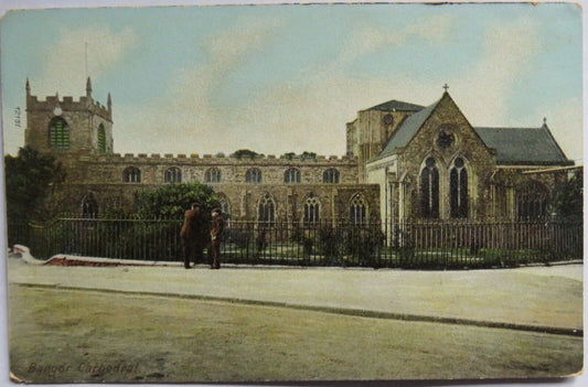 Old Postcard of Bangor Cathedral -  Ref : 1012