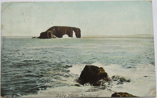 Old Postcard of Dore Holm, Shetland