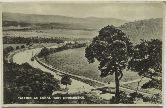 Old Postcard of Caledonian Canal From Tomnahurich - Ref : 1009