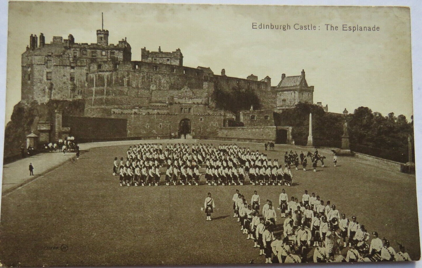 Old Postcard of Edinburgh Castle, The Esplanade