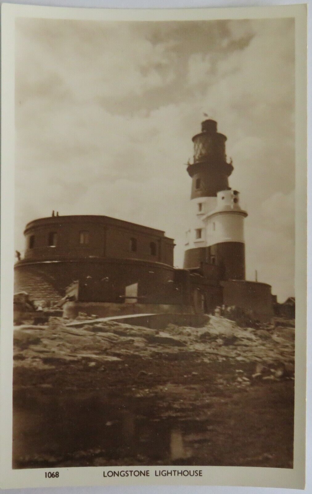 Old Postcard of Longstone Lighthouse - Ref : 1016