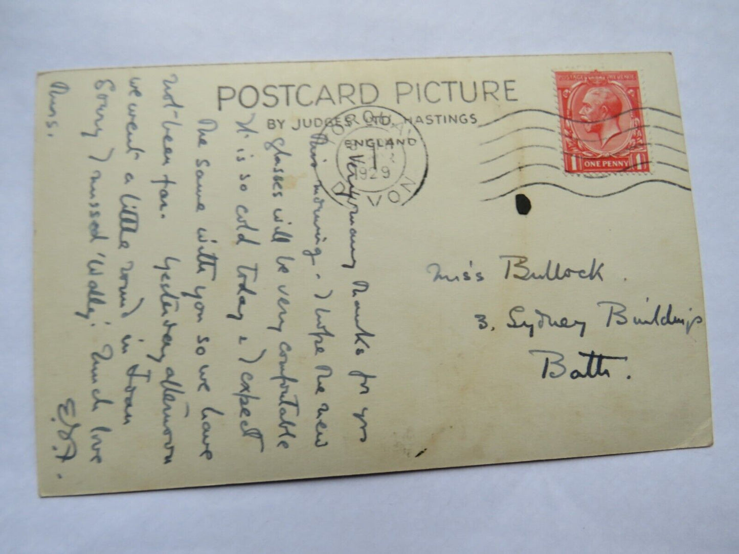 Old Postcard of The Coast From Petitor, Devon 1929