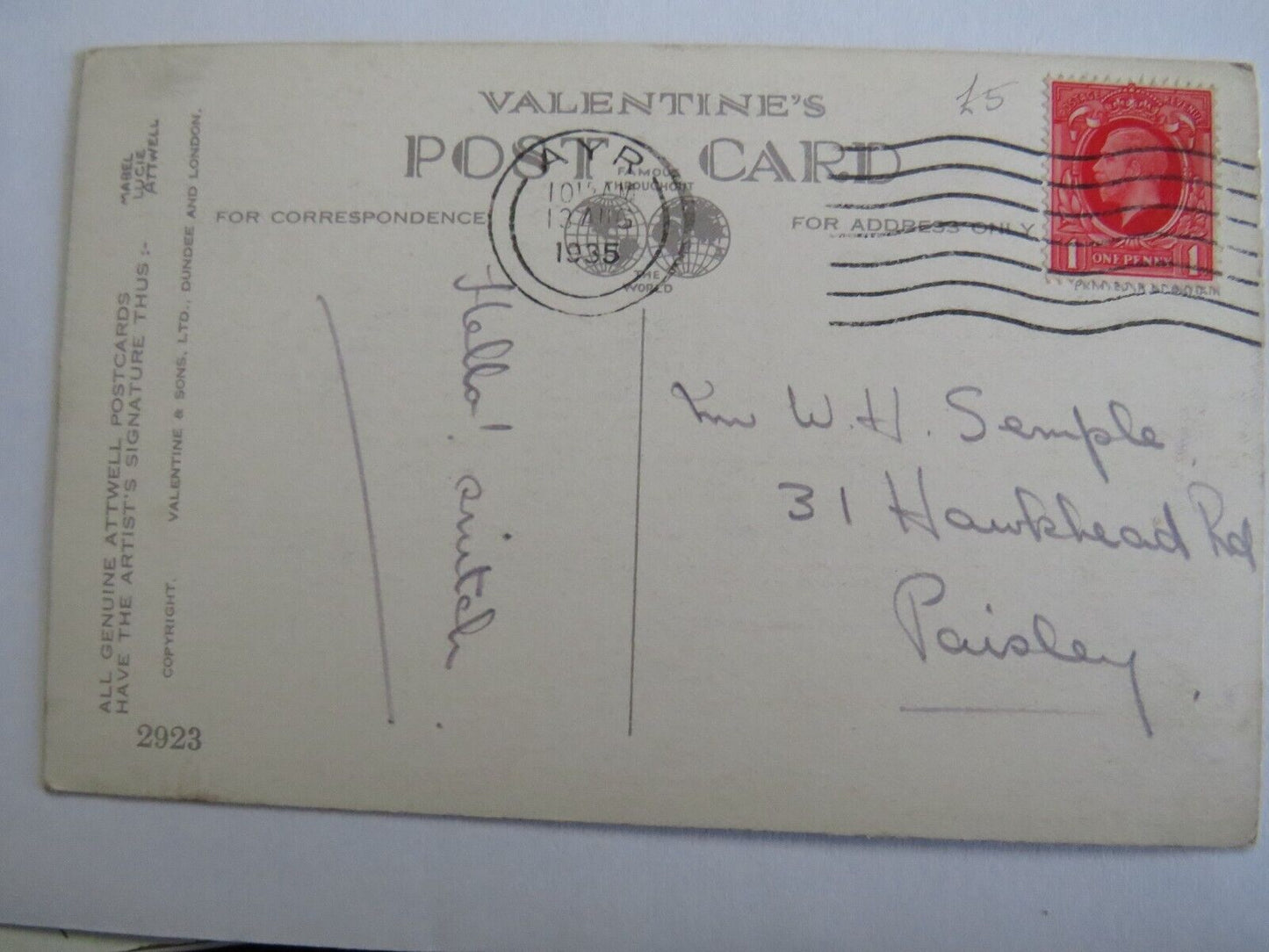 Old Comical Postcard By Mabel Lucie Attwell "Good Morning Ole Dear "- Ref : 1031