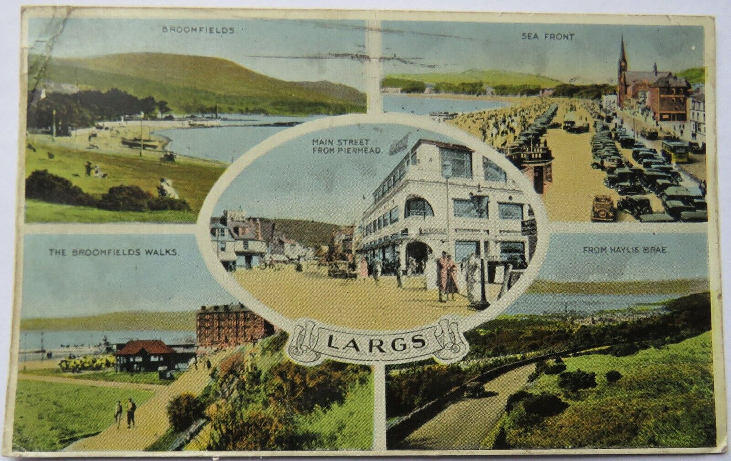 Old Multiview Postcard of Largs