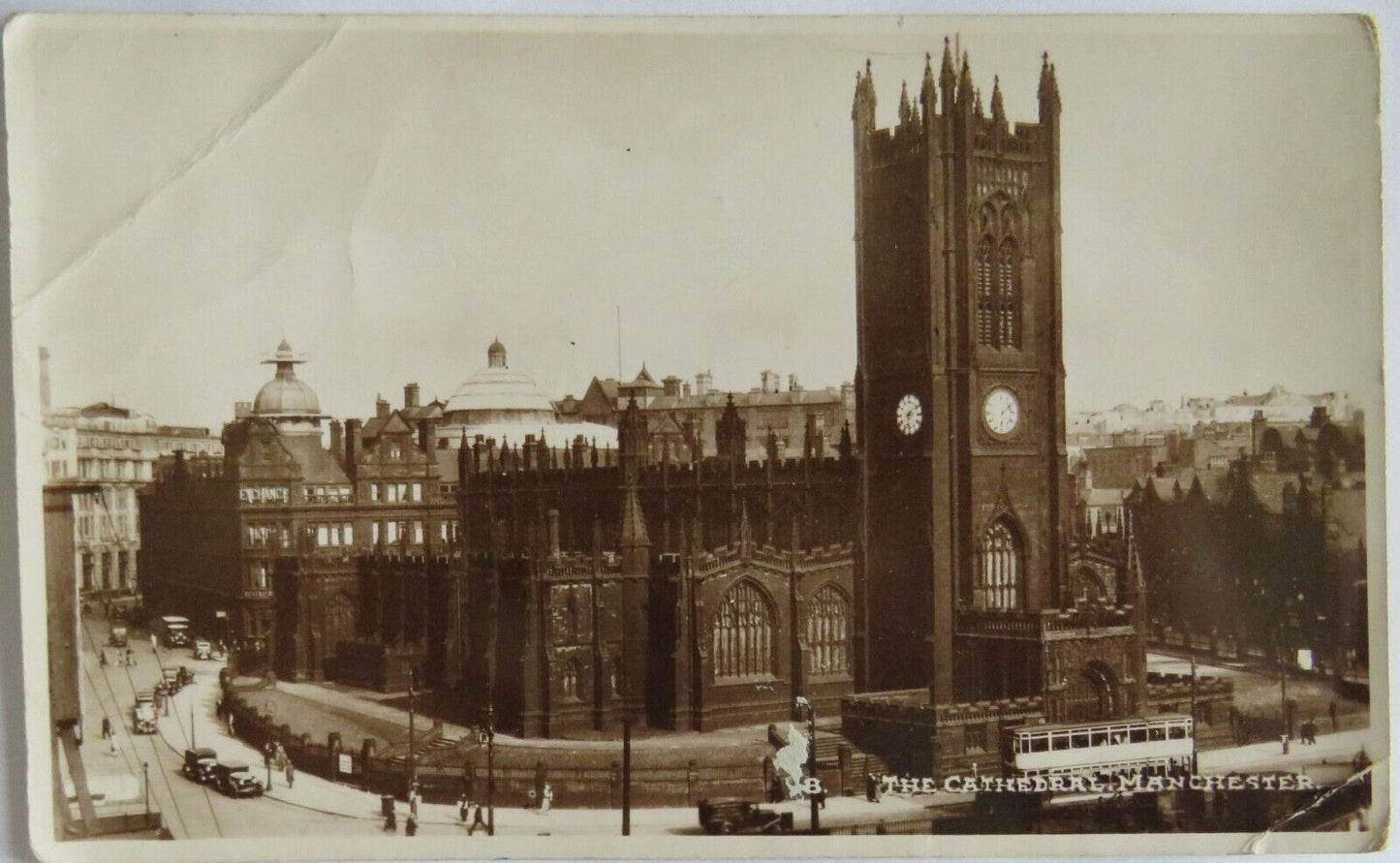 Old Postcard of The Cathedral, Manchester 1952 - Ref : 1020