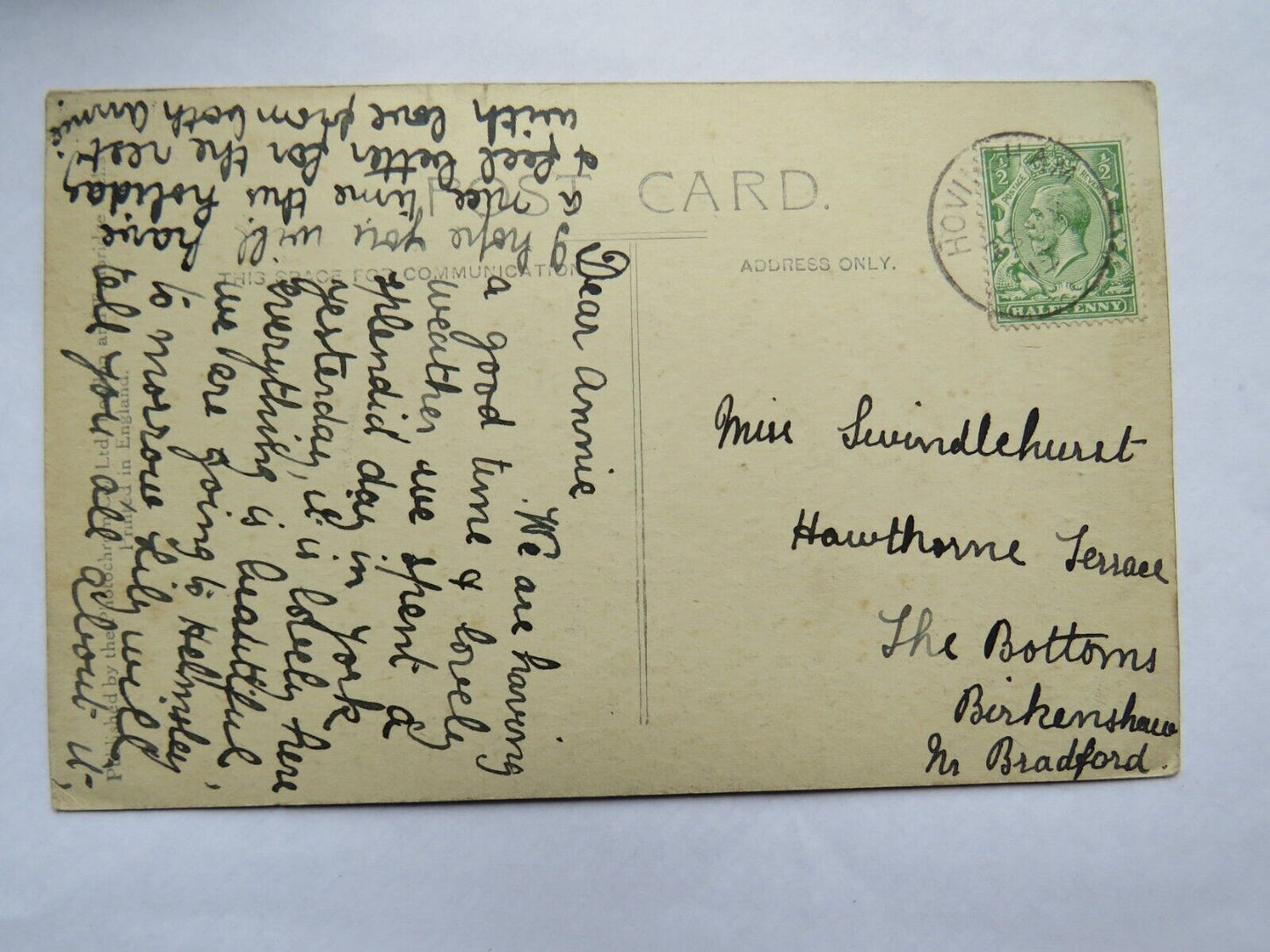 Old Postcard of York Minster 1915