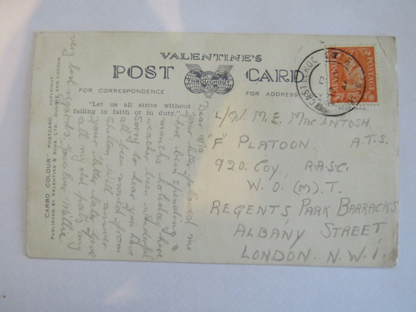 Old Postcard of "A Home In Old Ireland" 1946 - Ref : 1016
