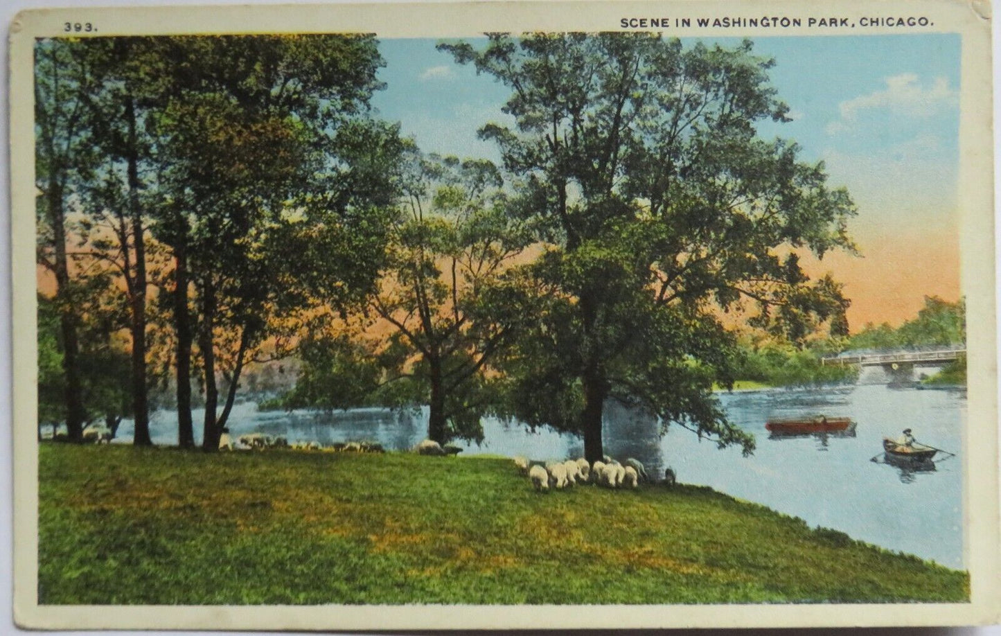 Postcard of Scene In Washington Park, Chicago - Ref : 1013