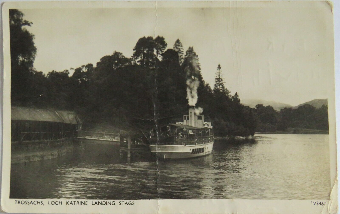 Old Postcard of Trossachs, Loch Katrine Landing Stage - Ref : 1019