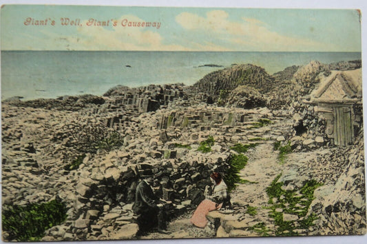 Old Postcard of Giant's Well, Giant's Causeway