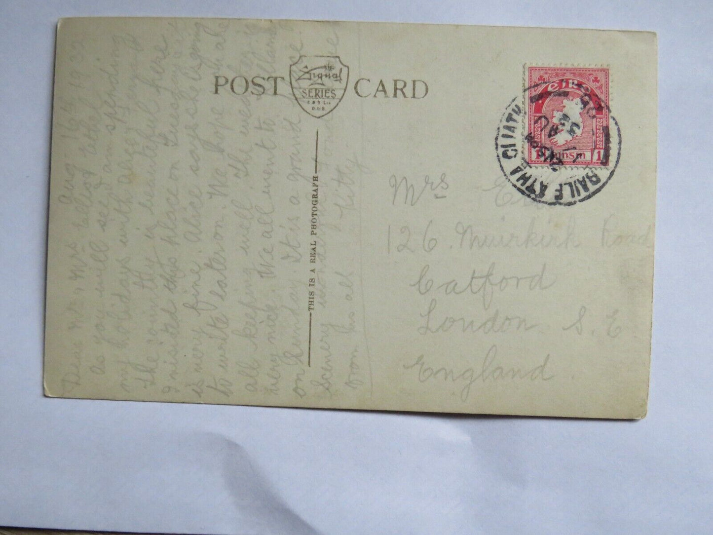 Old Postcard of The Lake, People's Gardens, Phoenix Park, Dublin - Ref : 1011