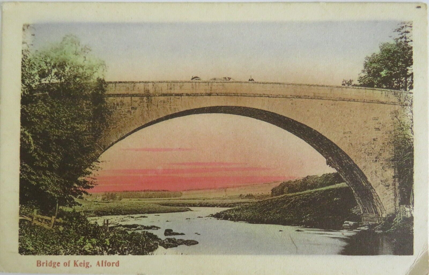 Antique Postcard of Bridge of Keig, Alford 1906 - Ref : 1019