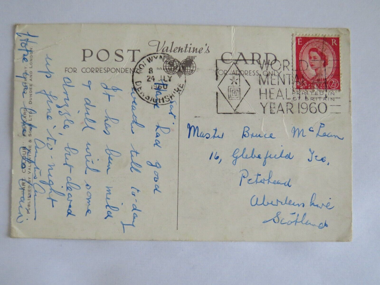 Old Postcard of A Welsh Railway 1960 - Ref : 1022