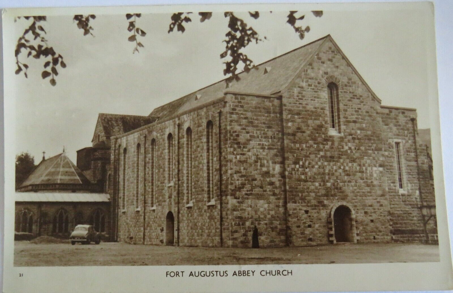Old Postcard of Fort Augustus Abbey Church - Ref : 1023