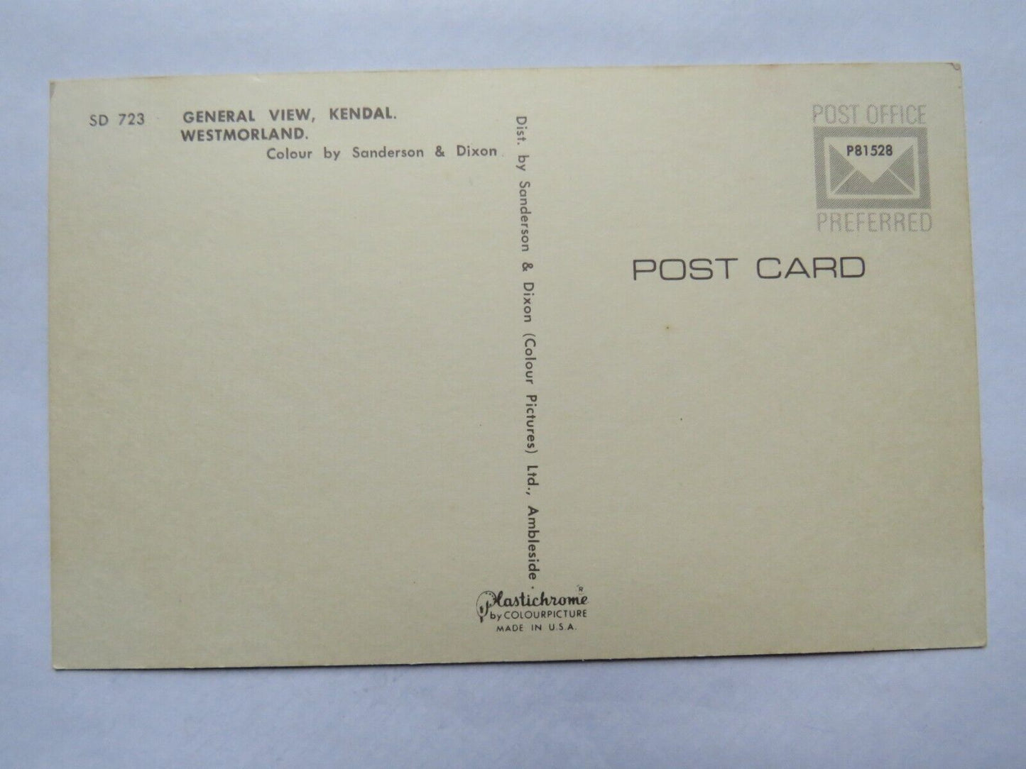 Vintage Postcard of General View, Kendal Westmorland