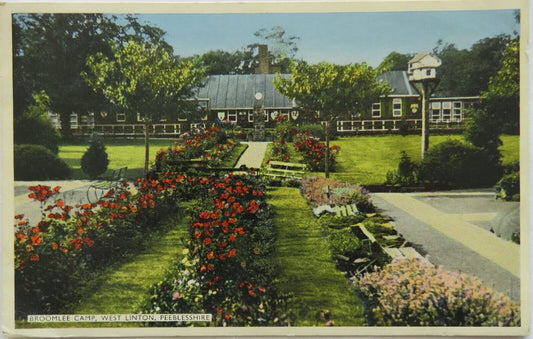 Old Postcard of Broomlee Camp, West Linton, Peebleshire - Ref : 1009