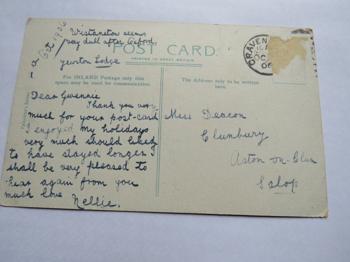 Old Postcard of Whitworth Park, Manchester, 1906