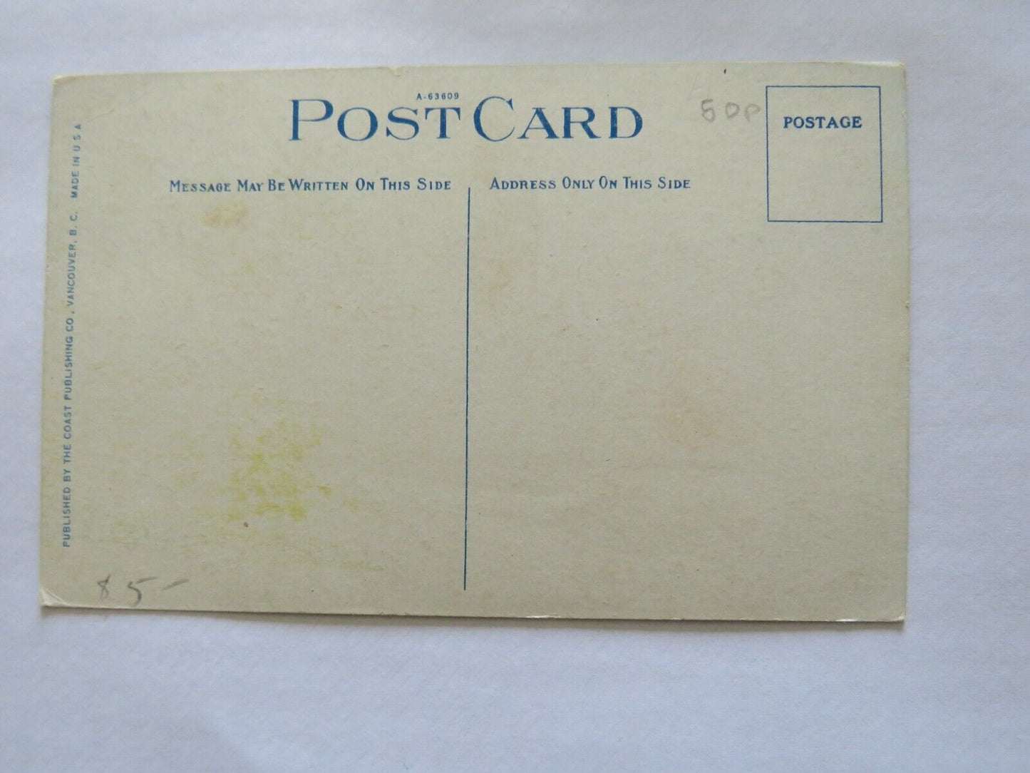 Old Postcard of Grounds of the W.J.Pendray Residence Victoria, BC - Ref : 1008