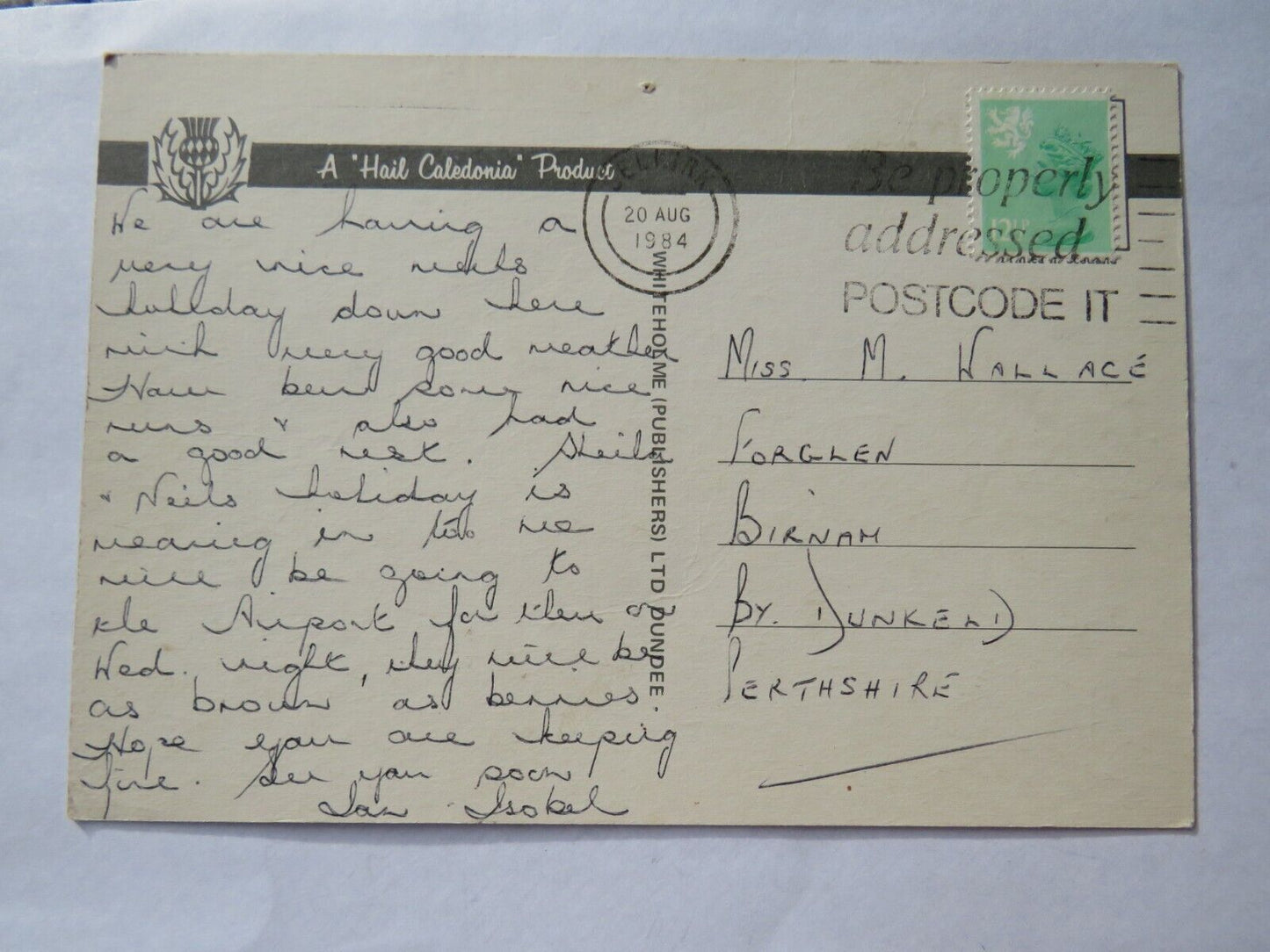 Vintage Postcard of Selkirk , This Picturesque Setting In The Scott Country